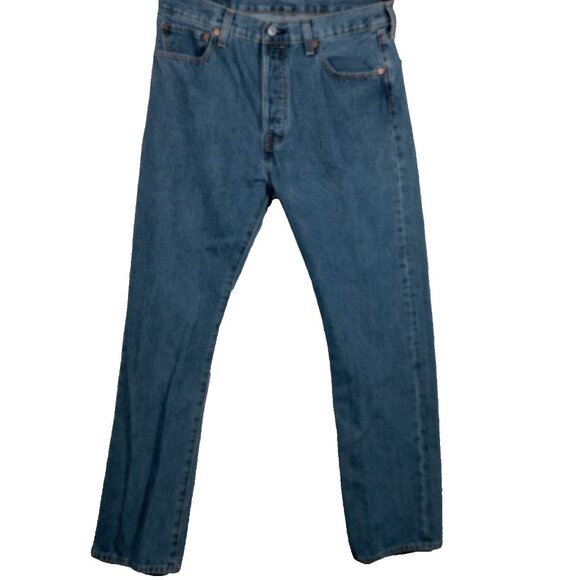 Levi Strauss Levis 501 Button Fly Jeans 32x31 Actual Size Blue Denim READ - Picture 1 of 16